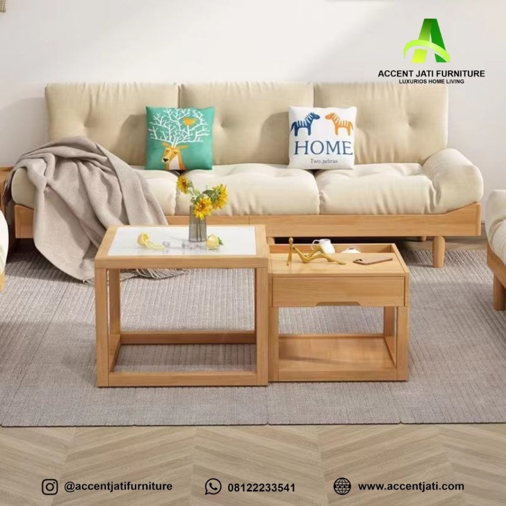 Kursi Sofa Tamu Jati Minimalis Premium
