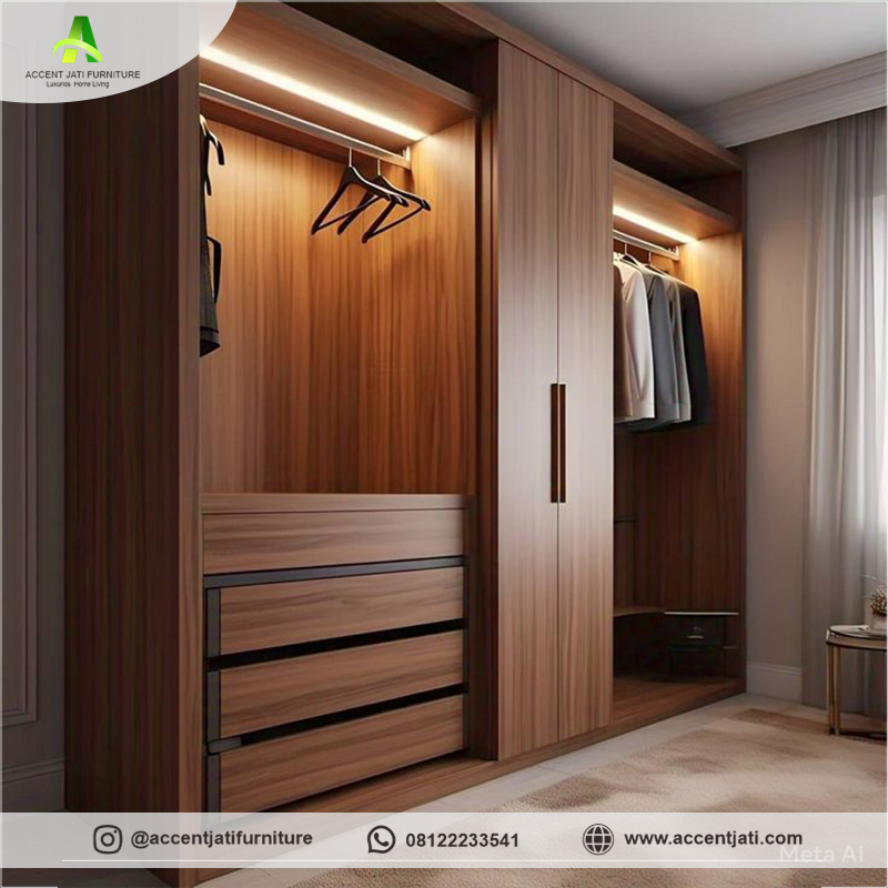 Lemari Pakaian Minimalis AJF017
