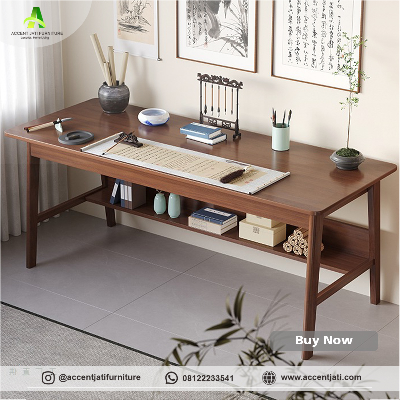 Meja Belajar Minimalis Gaya Klasik