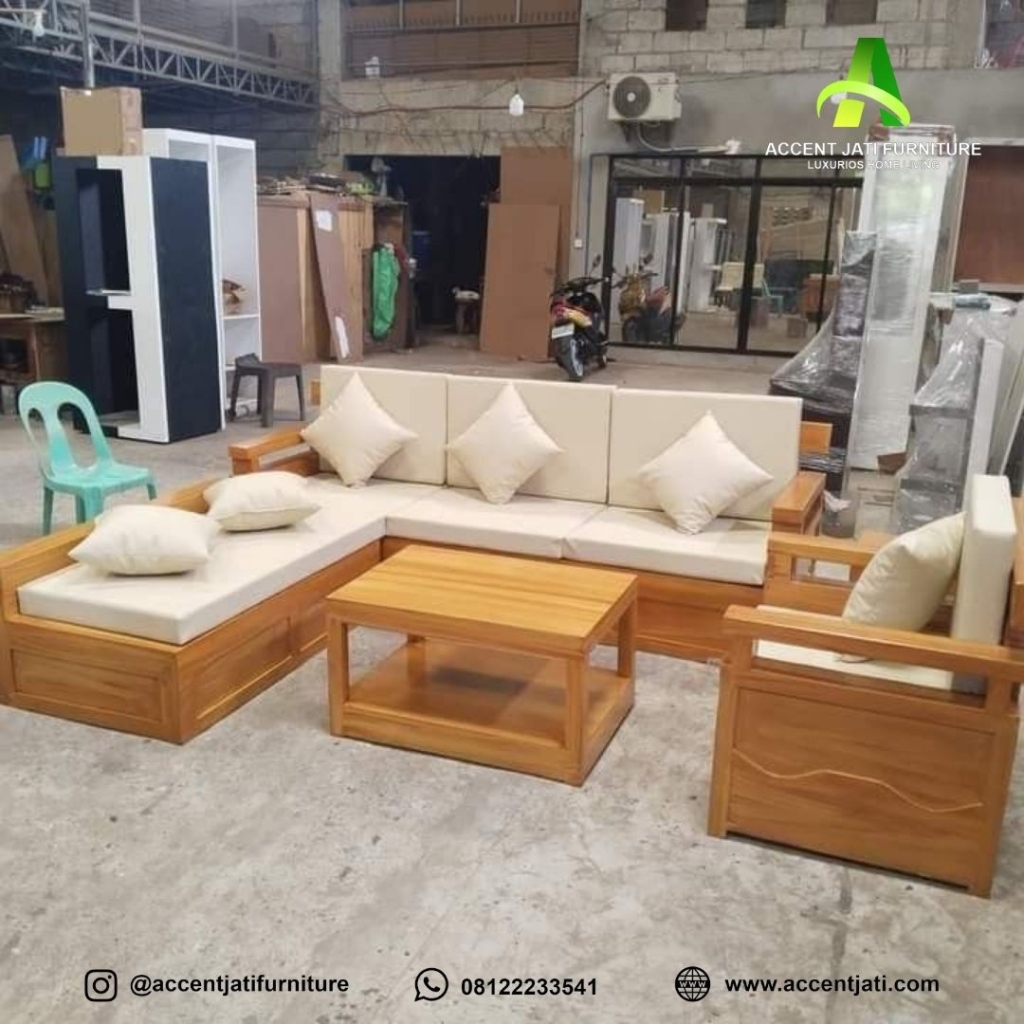 Sofa Tamu Jati Minimalis Premium Bandung