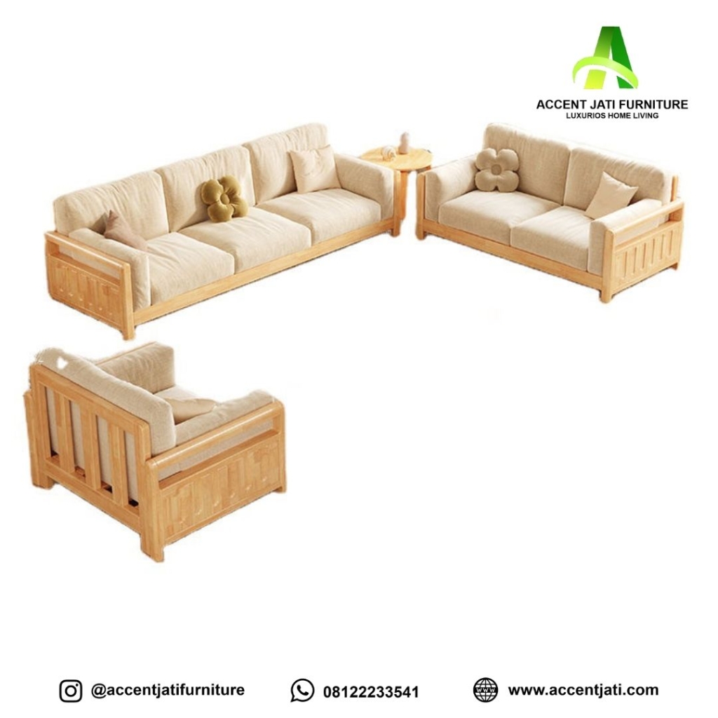 Sofa jati minimalis modern